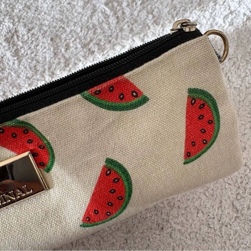 Watermelon Print Cream Clutch Zip Pouch - Picture 12 of 13